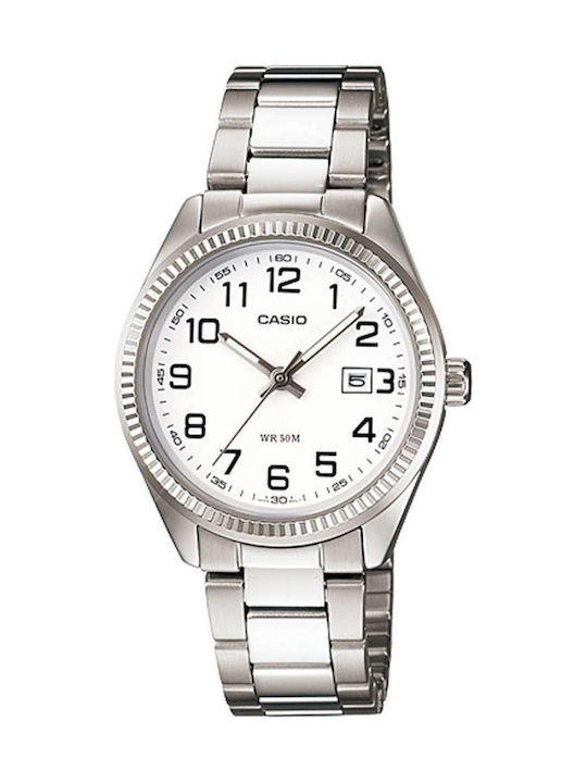 Casio Womens Watch 34.5mm Battery With Navy Blue Steel Bracelet