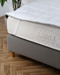 Pennie Single Bed Polyester Mattress Topper Laurence with Aloe Vera 90x200x3cm