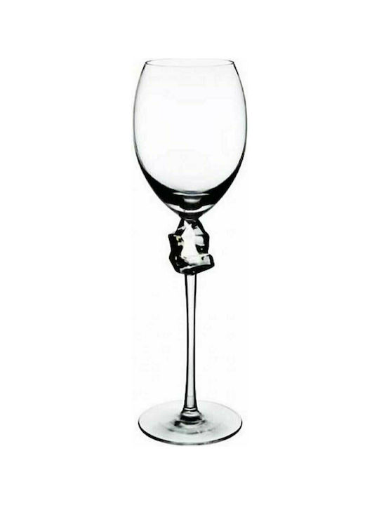 Espiel Frozen Glass for White Wine made of Glass Goblet 1pcs