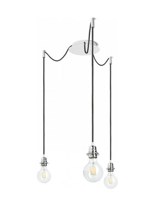 Rendl Light Studio Kombix 3 Pendant Light Three-Light for Socket E27 Black