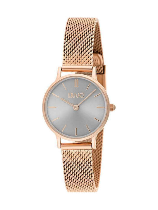 Liu Jo Mini Moonlight Acciaio Watch with Metal Bracelet Pink Gold