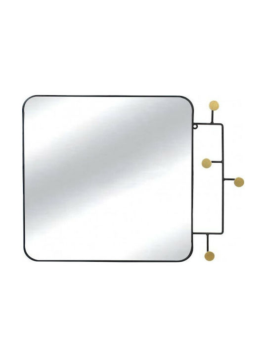 Bizzotto Wall Mirror with Black Metallic Frame 51x65.5cm 1pcs