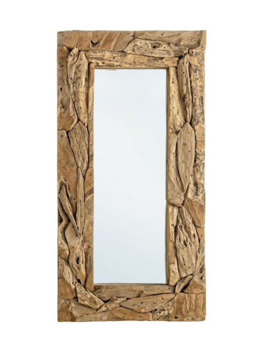 Bizzotto Wall Mirror Full Length with Brown Wooden Frame 120x60cm 1pcs