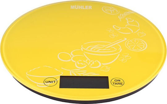 Muhler Digital Kitchen Scale 1gr/5kg Yellow