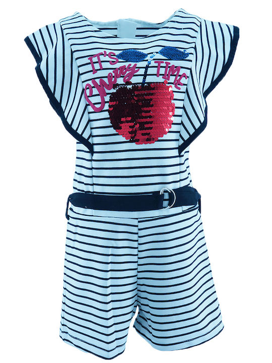 Kids' Fabric Jumpsuit Shorts/Bermudas White