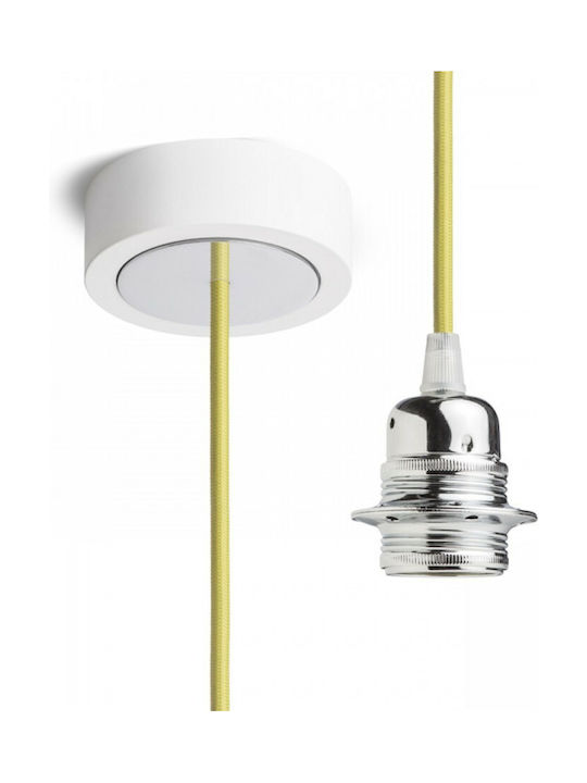 Rendl Light Studio Hex White Pendant Light Suspension for Socket E27 Yellow