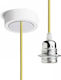 Rendl Light Studio Hex White Pendant Light Suspension for Socket E27 Yellow