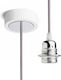 Rendl Light Studio Hex White Pendant Light Suspension for Socket E27 Gray