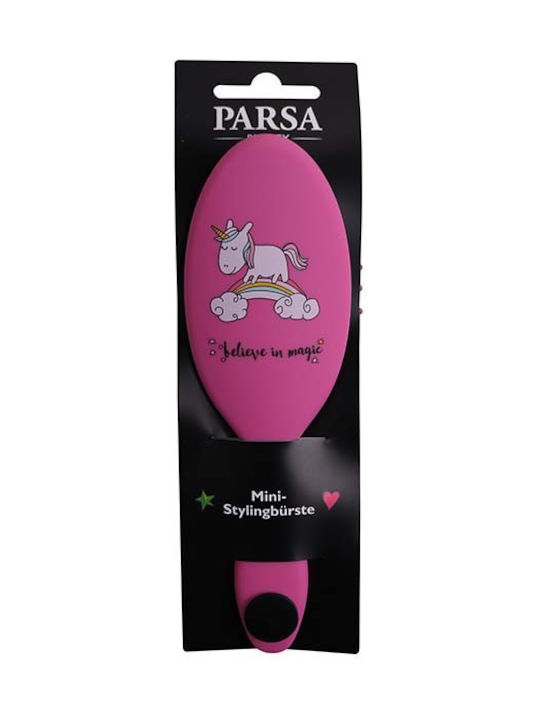 Parsa Kids Hair Brush Unicorn Mini Pink