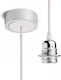 Rendl Light Studio Hex Chrome Pendant Light Suspension for Socket E27 Transparent