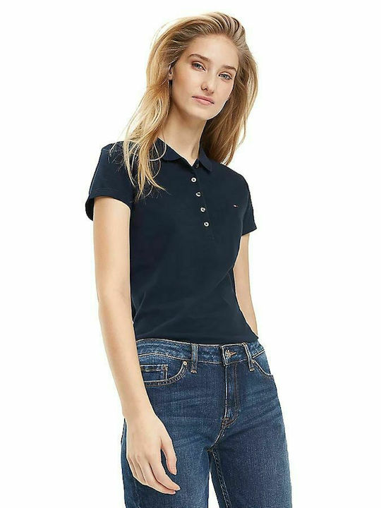 Tommy Hilfiger Heritage Women's Polo Shirt Short Sleeve Navy Blue