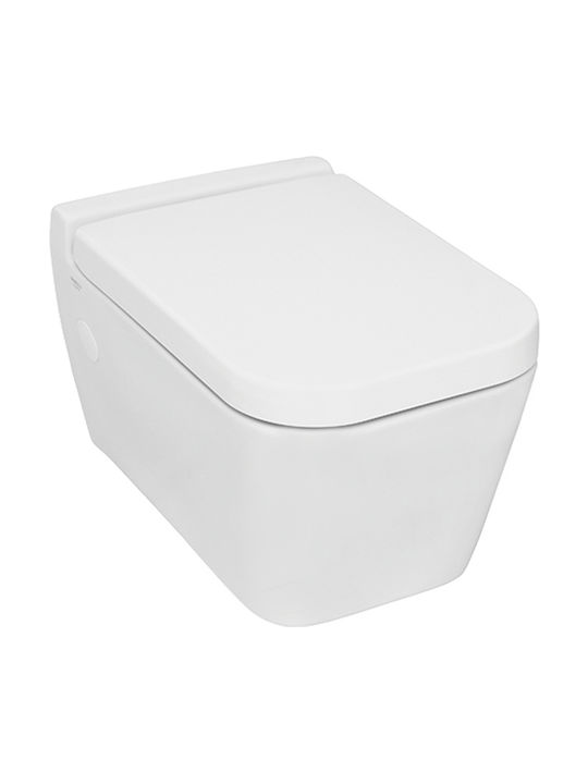 Serel Rita Wandhängende Toilette Randlos mit Deckel Sanftes Schließen Weiß Matt