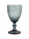 Keskor Glass for White and Red Wine made of Glass in Blue Color Goblet 225ml 1pcs