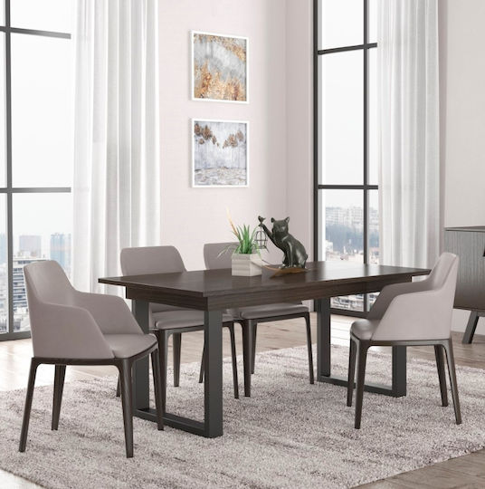 Νο 7 Masă Sala de mese Masa extensibilă Wenge 150(+30)x90x78buc