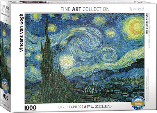 Starry Night by Van Gogh Puzzle 2D Smart Cut Design 1000pcs 6000-1204