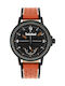 Timberland Parkridge Watch Battery with Brown Leather Strap