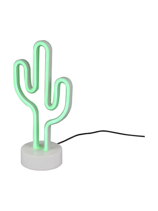 Trio Lighting Cactus Decorativă Lampă Cactus Neon Baterie Verde