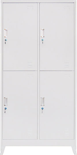Locker Metal with 4 Cabinets 90x45x190cm