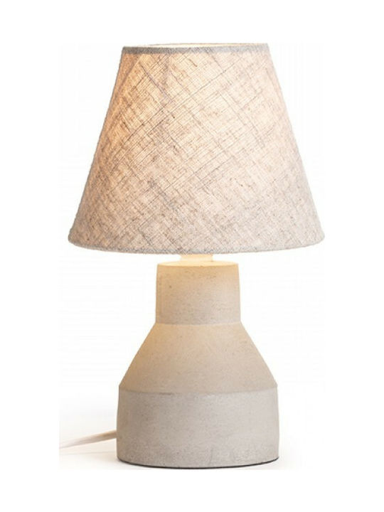 Rendl Light Studio Heidi Table Concrete Table Lamp for Socket E14 with Beige Shade and Gray Base