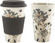 Bamboo Cup with Lid Gray 400ml