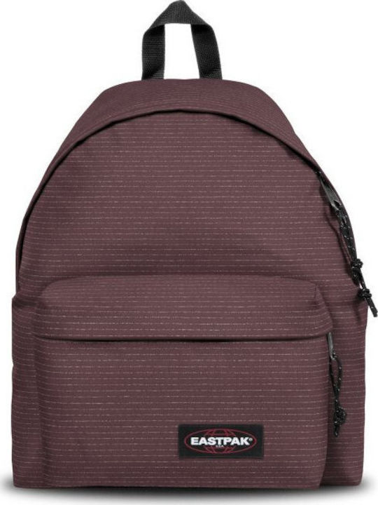 Eastpak Padded Pak'r Melange Print Lines School Bag Backpack Junior High-High School in Brown color 24lt