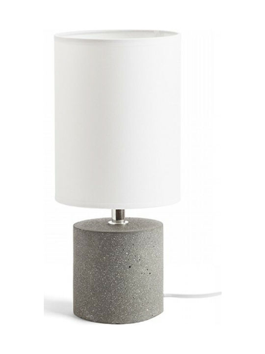 Rendl Light Studio Camino Table With Shade Πορτατίφ με Λευκό Καπέλο και Γκρι Βάση