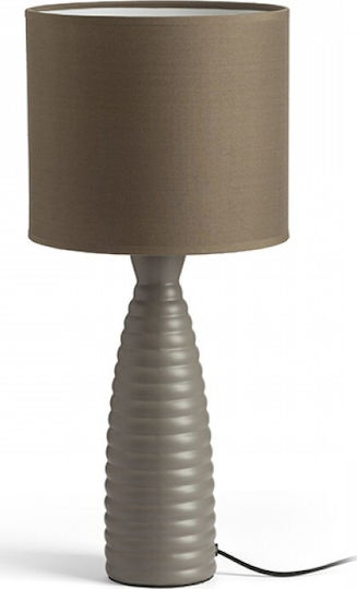 Rendl Light Studio Laura Metal Table Lamp for Socket E27 with Brown Shade and Gray Base