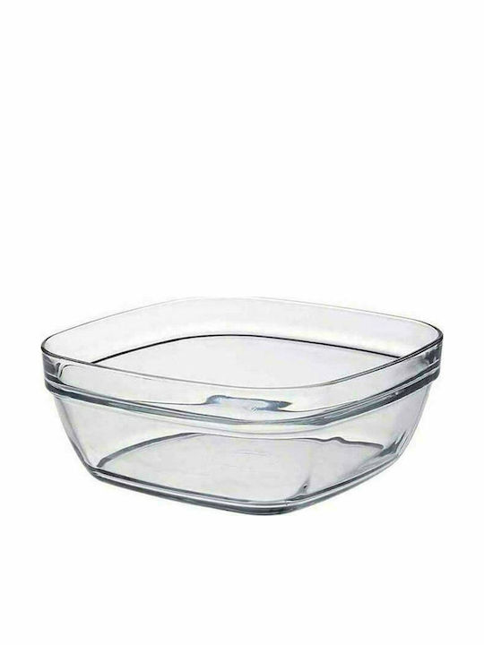 Homestyle Lys Glass Salad Bowl Transparent 17x17x6.8cm 6pcs