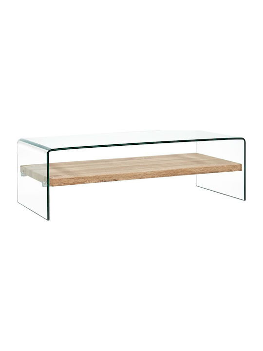 Rectangular Glass Coffee Table Transparent L98xW45xH31cm