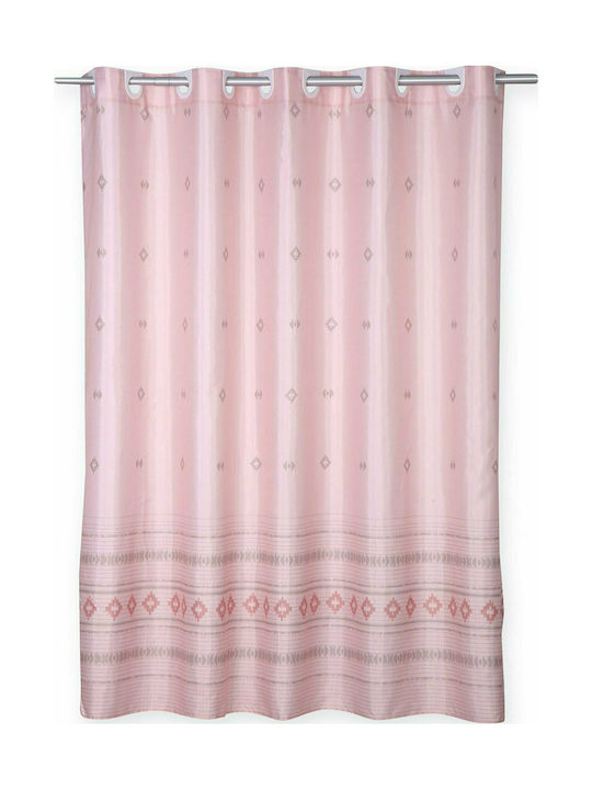 Nef-Nef Perez Κουρτίνα Μπάνιου Υφασμάτινη με Τρουκς 180x200 cm Pink