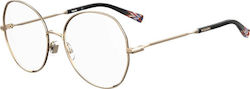 Missoni Metal Eyeglass Frame Gold MIS 0016 2M2