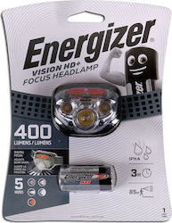 Energizer Φακός Κεφαλής LED Αδιάβροχος IPX4 με Μέγιστη Φωτεινότητα 400lm Vision Hd+ Focus