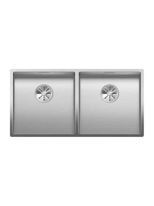 Blanco Claron 400/400-U Durinox 525016 Sub masă Chiuvetă Inox Satinat L86.5xW44cm Argint