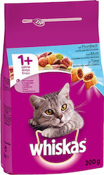 Whiskas 1+ Dry Food for Adult Cats with Ton 0.3kg