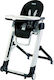 Peg Perego Siesta Follow Me Foldable Baby Highchair with Adjustable Height Black