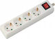 V-TAC Power Strip 4 Positions with Switch and C...