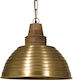 Zaros Pendant Light Gold Bell with Socket E27 44x44x38cm
