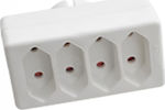 V-TAC T-Shaped Wall Plug 4 Positions