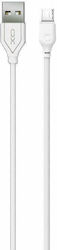 XO XO NB103 Regular USB 2.0 σε micro USB 1m Λευκό
