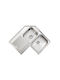 Sanitec Zenith 11298 Drop-In Spüle Ecke Rechts Inox Matt B83xT83cm Silber