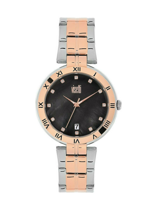 Visetti Meloise Watch with Pink Gold Metal Bracelet