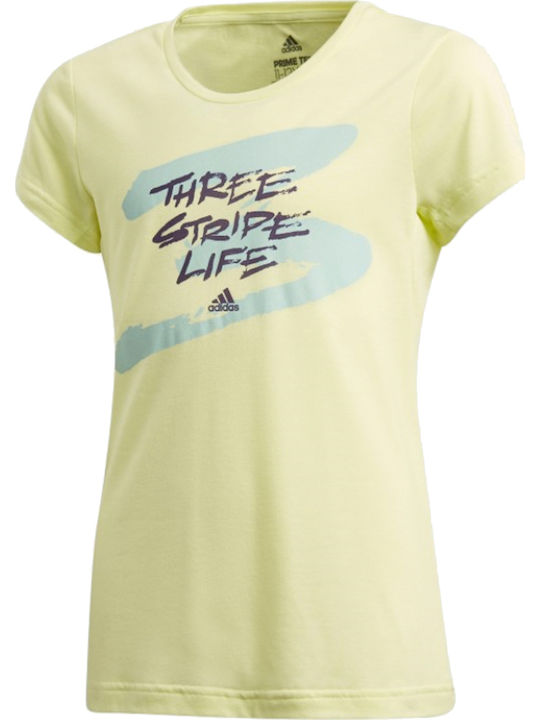 adidas Παιδικό T-shirt Κίτρινο Essentials 3-Str...