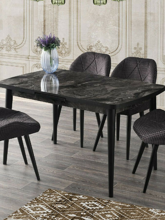 Tisch Speisesaal mit Kunststoffoberfläche Schwarz 120x75x75cm
