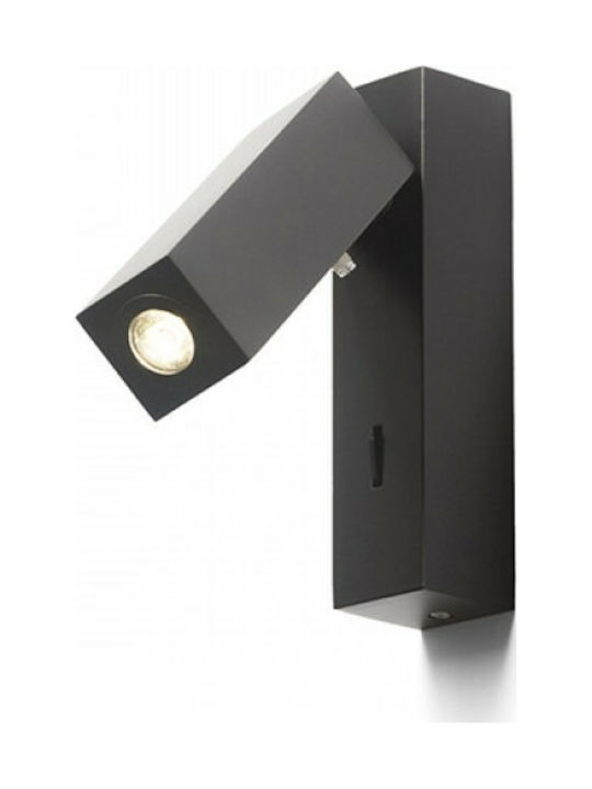 Rendl Light Studio Fado I Wall Единично LED Неутрално бяло Спот в Черен Цвят
