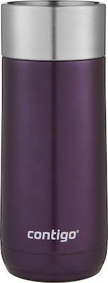 Contigo Luxe Autoseal Glas Thermosflasche Rostfreier Stahl BPA-frei Lila 360ml mit Mundstück 2104370