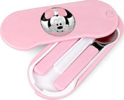 Disney Baby Set with Fork made of Metal in Case Pink 2pcs