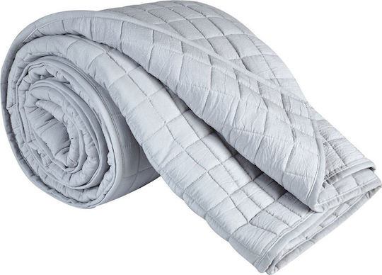 Kentia Vegas Κουβερλί King Size Microfiber Λευκό 260x240cm