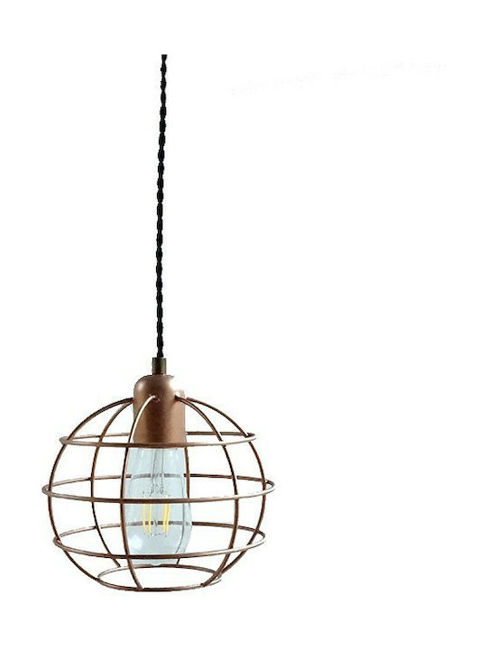 Pendant Light Bronze Grid with Socket E27