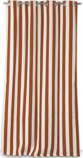 Mc Decor Curtain with Grommets Stripes Orange 140x260cm