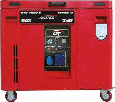 Geotec GTD 9500S Τριφασική Γεννήτρια Πετρελαίου με Μίζα και Ρόδες 9.5kVA